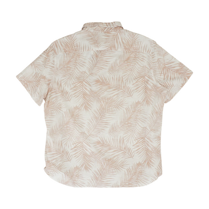 Pink Print Short Sleeve Button Down