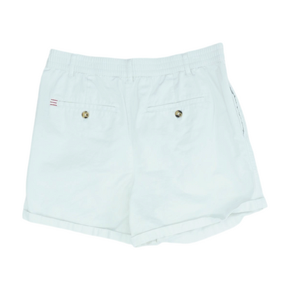 White Solid Chino Shorts