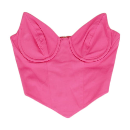 Pink Solid Sleeveless Blouse