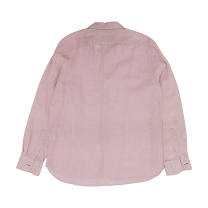 Pink Solid Long Sleeve Button Down