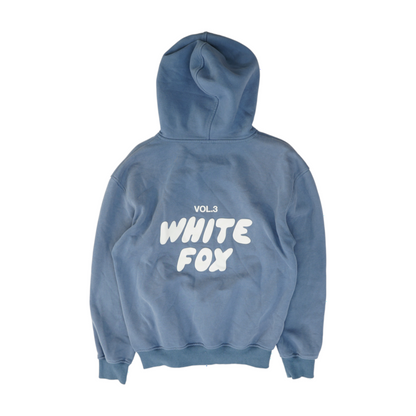 Blue Solid Hoodie Pullover