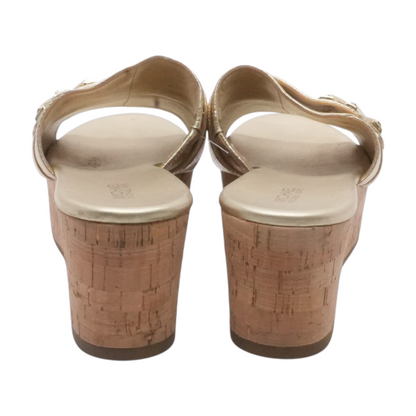 Gold Wedged Sandals