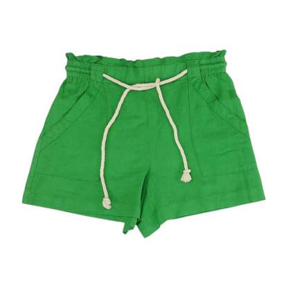 Green Solid Chino Shorts