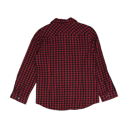 Red Check Button Down