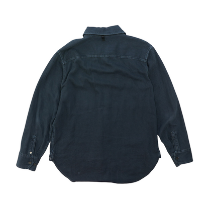 Navy Solid Long Sleeve Button Down