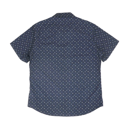 Navy Floral Short Sleeve Button Down