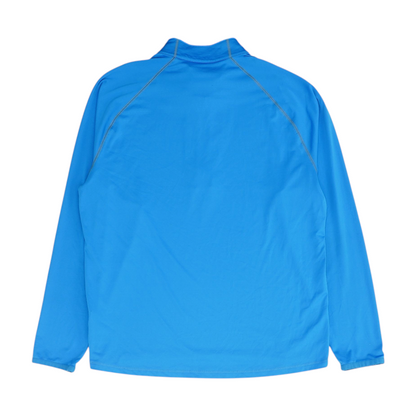 Blue Solid 1/4 Zip Pullover