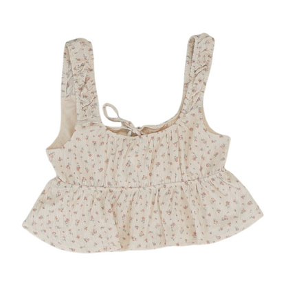 Pink Floral Cropped Blouse