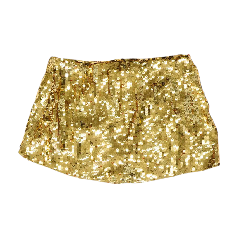 Gold Mini Skort