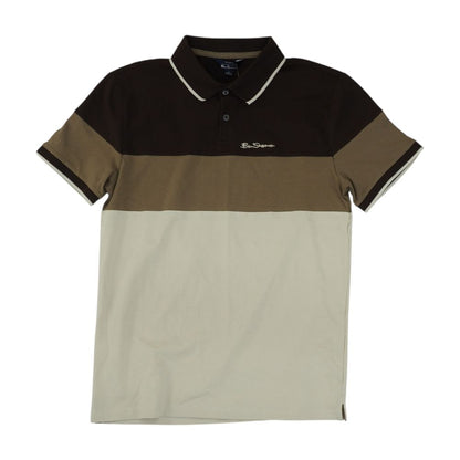 Brown Solid Short Sleeve Polo