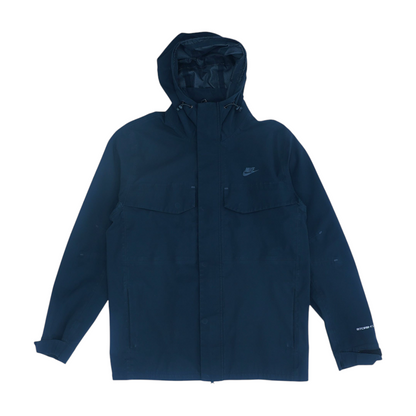 Black Solid Rain Jacket