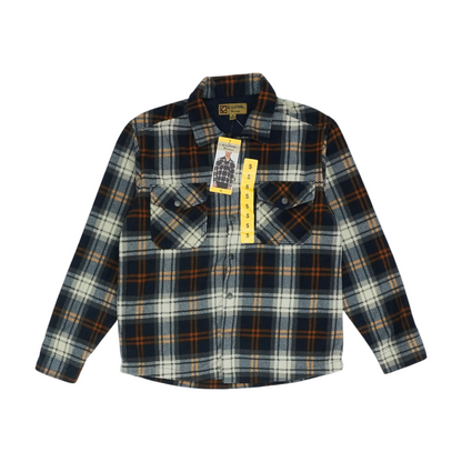 Navy Plaid Flannel Button Down