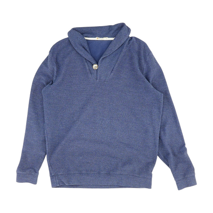 Blue Check 1/4 Zip Sweater