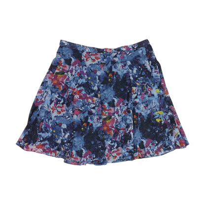 Blue Abstract Mini Skirt