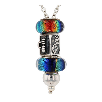 Sterling Silver Glass Pendant Necklace