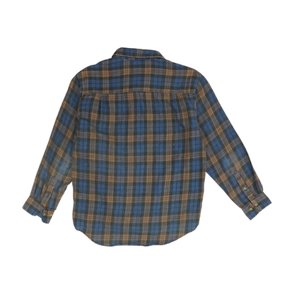 Blue Plaid Long Sleeve Button Down