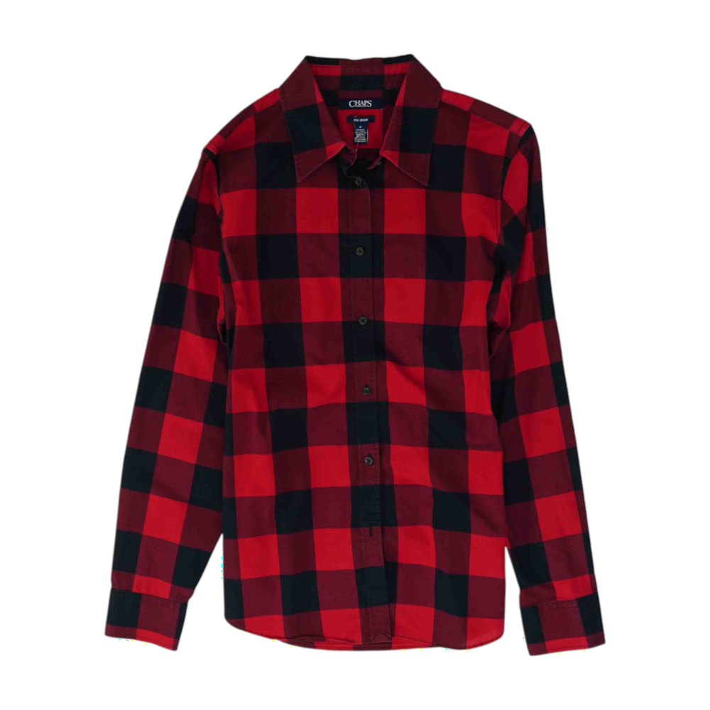 Red Check Button Down