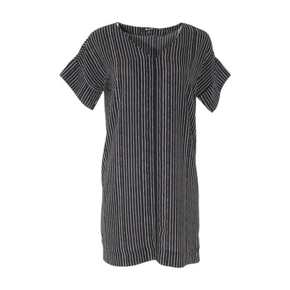 Black Striped Mini Dress