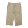 Beige Solid Casual Capris