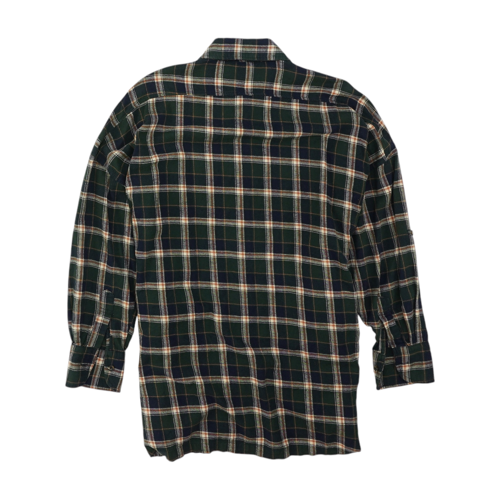 Green Plaid Flannel Button Down