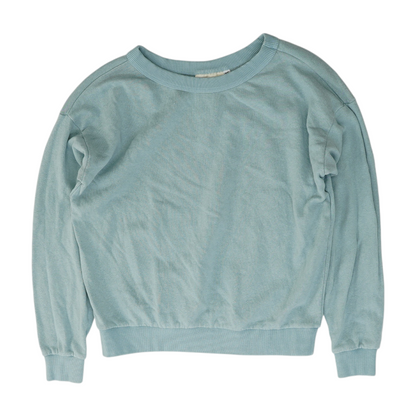 Blue Solid Sweatshirt Pullover
