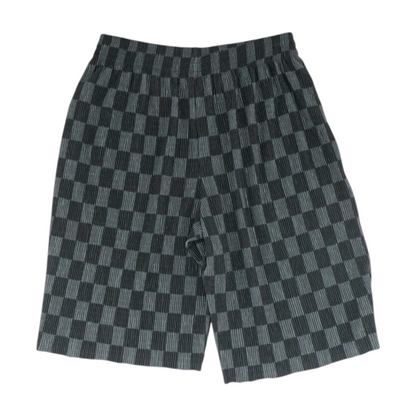 Gray Check Active Shorts