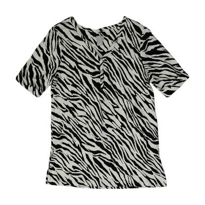 Black Animal Print Blouse