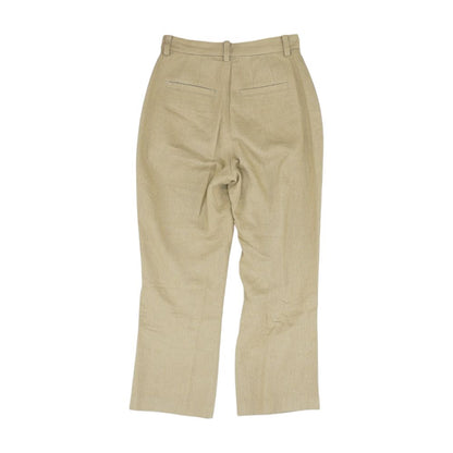 Tan Solid Dress Pants