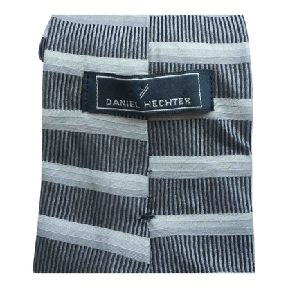 Daniel Hechter Gray Striped Neck Tie – Image 2