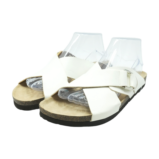 White Flat Sandals