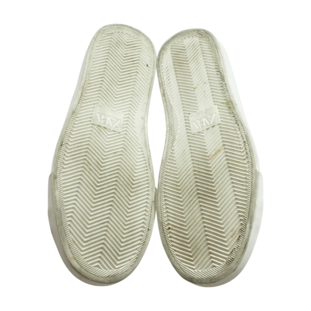 White Lace-Up Casual Shoes