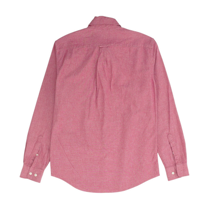 Pink Solid Long Sleeve Button Down