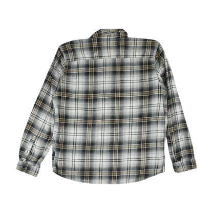 Gray Plaid Flannel Button Down