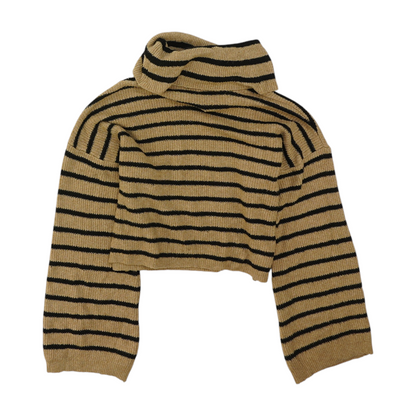 Tan Striped Pullover Sweater