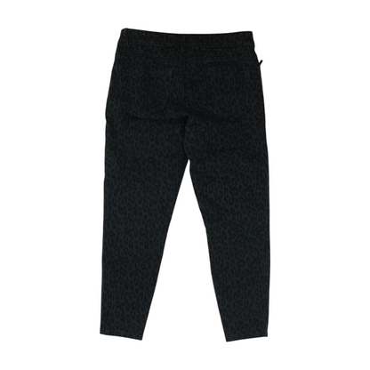 Gray Petite Animal Print Tapered Pants