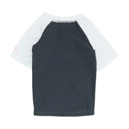 Gray Color Block Swim Top