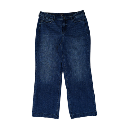 Blue Plus Wide Leg Jeans