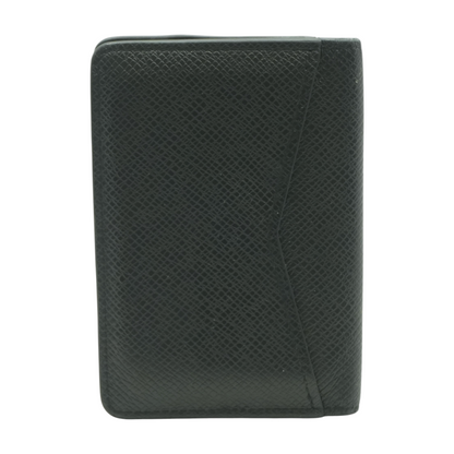 Black Taiga Leather RFID Pocket Organizer