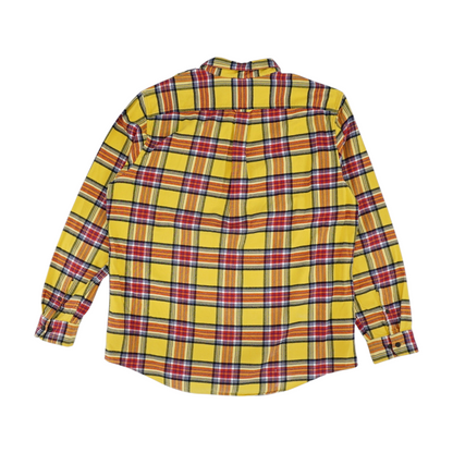 Yellow Plaid Flannel Button Down