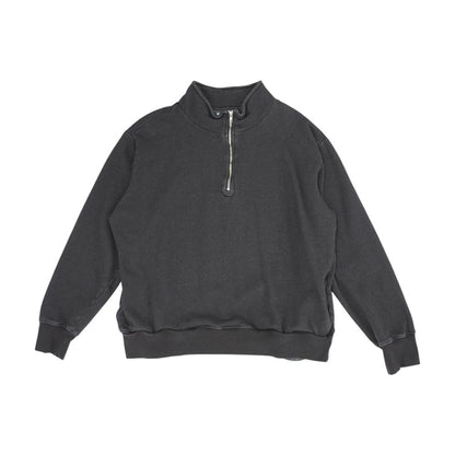 Brown Maternity 1/4 Zip Pullover