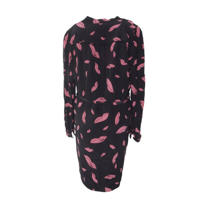 Black Print Midi Dress