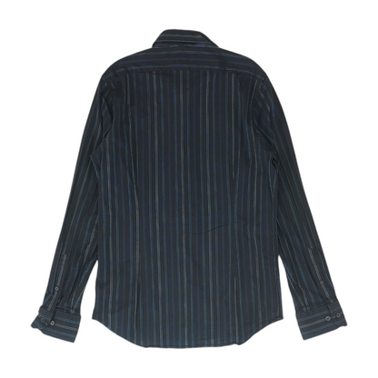 Black Striped Long Sleeve Button Down