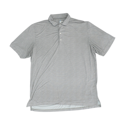 Gray Floral Short Sleeve Polo
