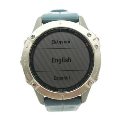 47mm Fenix 6 Gray Smartwatch Blue Band M/L