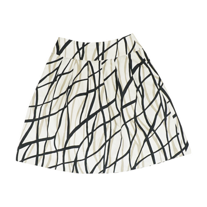Beige Print Mini Skirt