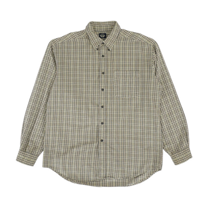 Tan Check Long Sleeve Button Down