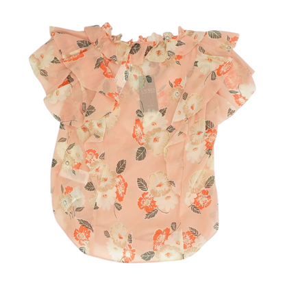 Pink Petite Floral Blouse