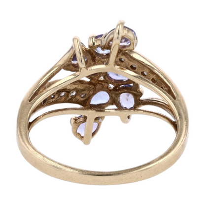 10K Yellow Gold Diamond Fashion Ring