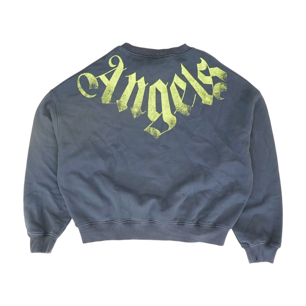 Blue Solid Sweatshirt Pullover