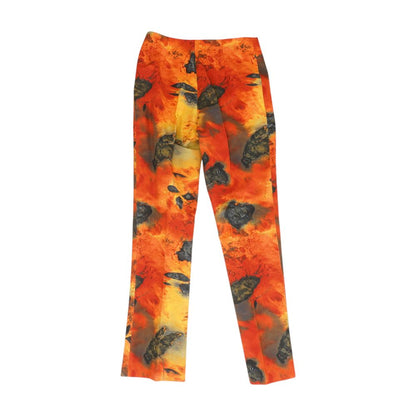 Orange Graphic Dress Pants
